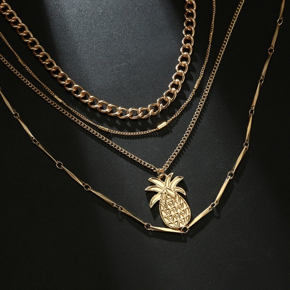 NEW multi layer pineapple necklace - Picture 4 of 7